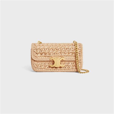 Celine raffia bag triomphe